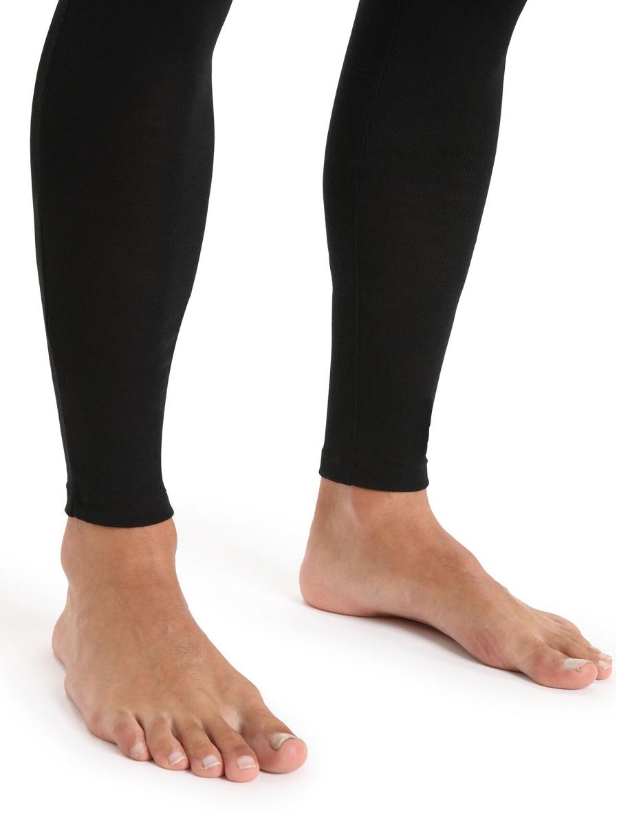 Icebreaker Merino 175 Everyday Thermal Leggings Miesten Base Layers Mustat | FI 1401LISH